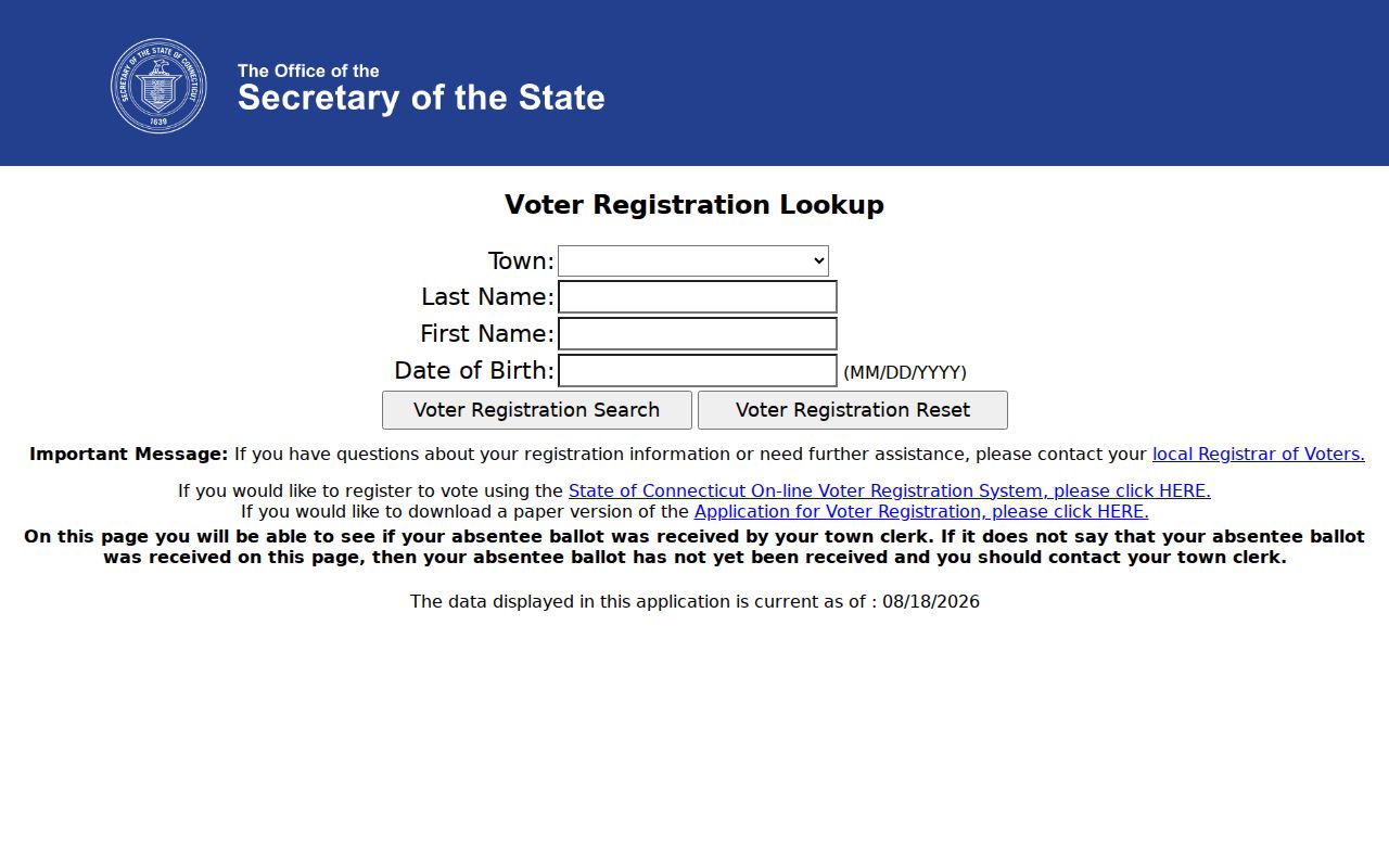 Ridgefield voter registration lookup