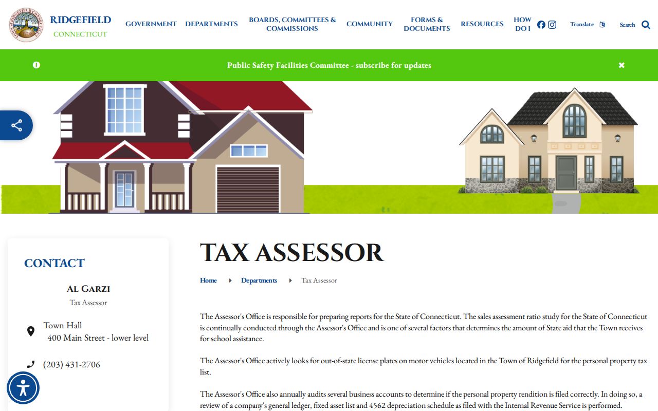 Ridgefield property records assessor card search